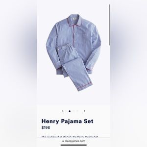 Sleepy Jones Men’s Henry Pajama Set - Sky Blue Bengal Stripe